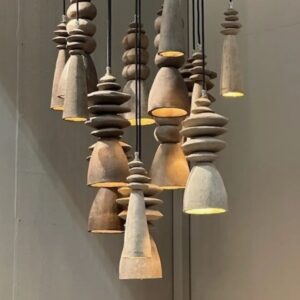 Stone and clay candelabra