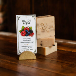 Jabón artesanal con Frutos Rojos