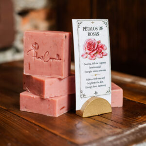 Jabón artesanal con Pétalos de Rosas